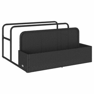 vidaXL Plovouc&iacute; &uacute;ložn&yacute; prostor k baz&eacute;nu čern&yacute; 110 x 100 x 57 cm polyratan