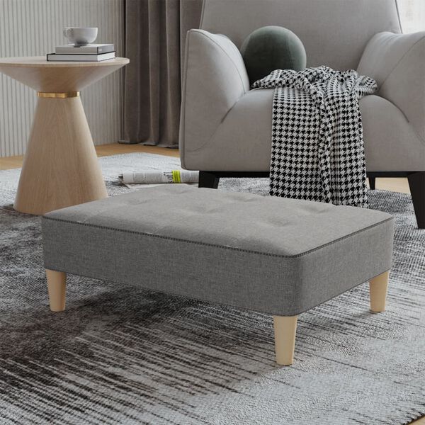 vidaXL Podnožka světle &scaron;ed&aacute; 78 x 56 x 32 cm textil