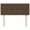 vidaXL Čelo postele tmavě hněd&eacute; 100x5x78/88 cm textil