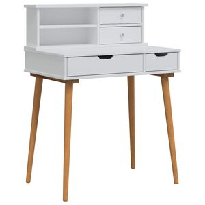 vidaXL Sada toaletn&iacute;ho stolu FAUSKE 2 ks B&iacute;l&aacute; 76 x 50 x 103,5 cm