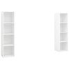 vidaXL TV stolky 2 ks b&iacute;l&eacute; 142,5 x 35 x 36,5 cm dřevotř&iacute;ska