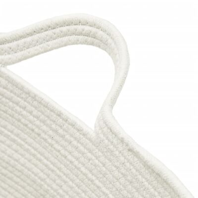 vidaXL Koš na prádlo hnědý a bílý Ø 60 x 36 cm bavlna