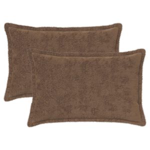 vidaXL Povlak na pol&scaron;t&aacute;ř 2 ks HOUTEN Světle hněd&aacute; 30 x 50 cm