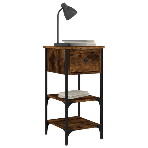 vidaXL Nočn&iacute; stolky 2 ks kouřov&yacute; dub 34 x 36 x 70 cm kompozitn&iacute; dřevo