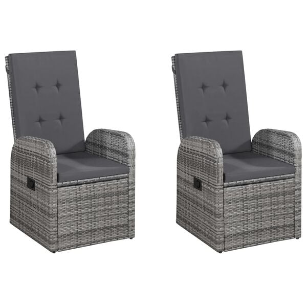 vidaXL 5d&iacute;ln&yacute; zahradn&iacute; j&iacute;deln&iacute; set s podu&scaron;kami polyratan &scaron;ed&yacute;