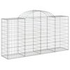 vidaXL Klenut&yacute; gabionov&yacute; ko&scaron; 200 x 50 x 100/120 cm pozinkovan&eacute; železo