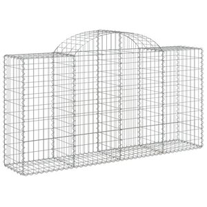 vidaXL Klenut&yacute; gabionov&yacute; ko&scaron; 200 x 50 x 100/120 cm pozinkovan&eacute; železo
