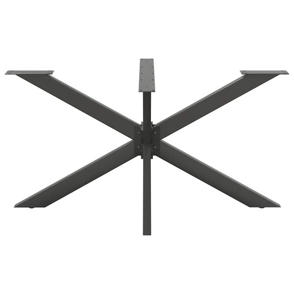 vidaXL Noha j&iacute;deln&iacute;ho stolu ve tvaru pavouka antracitov&aacute; 150 x 78 x (72-73) cm ocel