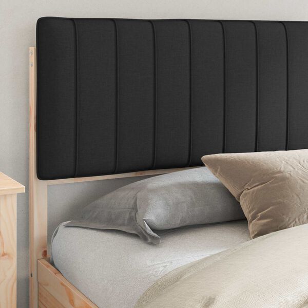 vidaXL R&aacute;m postele s čalouněn&yacute;m čelem s čelo Čern&aacute; 200 x 200 cm