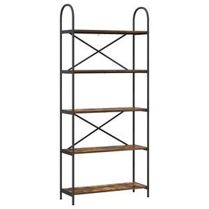 vidaXL Knihovna Kouřov&yacute; dub 80 x 30 x 183 cm Kompozitn&iacute; dřevo