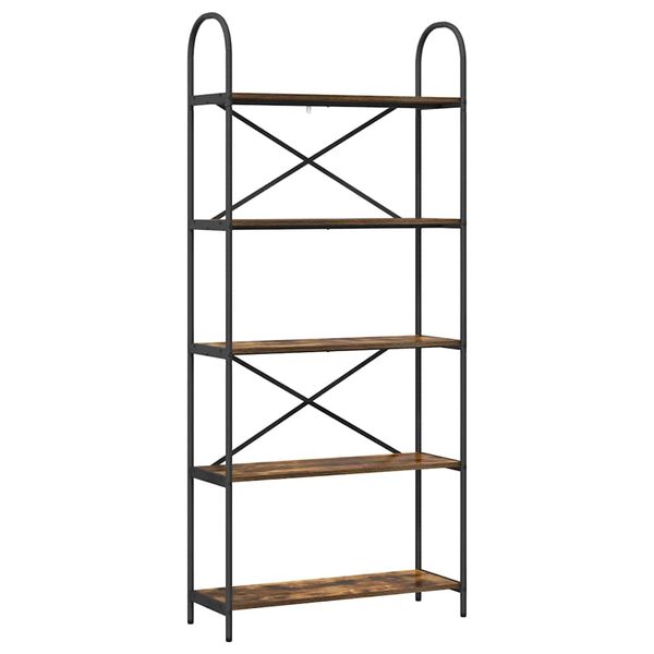 vidaXL Knihovna Kouřov&yacute; dub 80 x 30 x 183 cm Kompozitn&iacute; dřevo