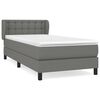 vidaXL Box spring postel s matrac&iacute; tmavě &scaron;ed&aacute; 100 x 200 cm textil