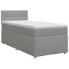 vidaXL Postel boxspring s matrac&iacute; Světle &scaron;ed&aacute; 90 x 190 cm Textil