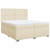 vidaXL Box spring postel s matrac&iacute; kr&eacute;mov&aacute; 200x200 cm textil