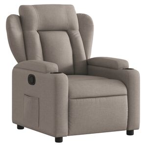 vidaXL Polohovac&iacute; křeslo taupe textil