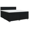 vidaXL Postel boxspring s matrac&iacute; s čelo Čern&aacute; 140 x 190 cm Textil