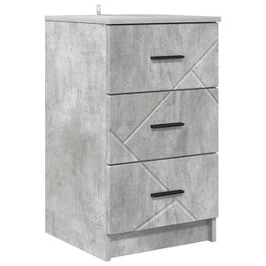 vidaXL Nočn&iacute; skř&iacute;ňka Betonov&aacute; &scaron;ed&aacute; 38 x 38 x 66 cm Kompozitn&iacute; dřevo