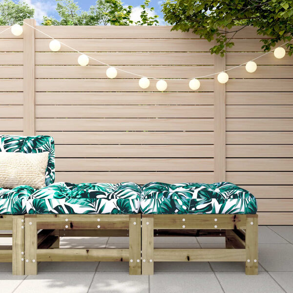 vidaXL Zahradní podnožky s poduškami 2 ks impregnované borové dřevo