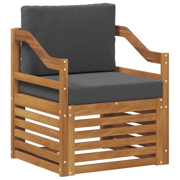 vidaXL Venkovn&iacute; pohovkov&aacute; souprava Masivn&iacute; ak&aacute;ciov&eacute; dřevo a polyester