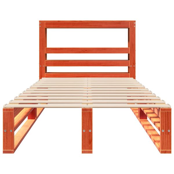 vidaXL Postel bez matrace voskově hněd&aacute; 75 x 190 cm masivn&iacute; borovice