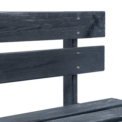 vidaXL Zahradní lavice z palet dřevo černá