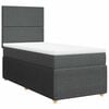 vidaXL Box spring postel s matrac&iacute; tmavě &scaron;ed&aacute; 90x200 cm textil