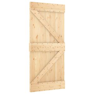 vidaXL Posuvn&eacute; dveře NARVIK Přirozen&aacute; a čern&aacute; 95 x 210 cm (213,5 cm)