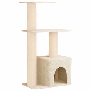 vidaXL Kočič&iacute; strom se &scaron;krabac&iacute;mi sloupky sisal Kr&eacute;mov&aacute; 133 cm
