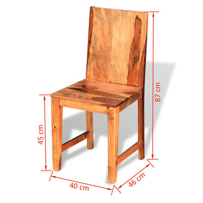 vidaXL Jídelní židle 4 ks masivní sheeshamové dřevo