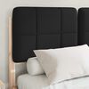 vidaXL Rám postele s čalouněným čelem s čelo Černá 120 x 190 cm