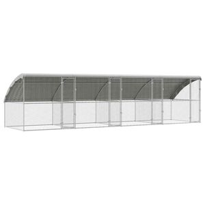 vidaXL Klec na kuřata 4 ks Stř&iacute;brn&aacute; 800 x 200 x 200 cm