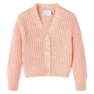 Dětsk&yacute; pleten&yacute; cardigan mix růžov&eacute; 104