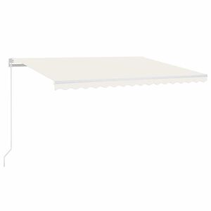 vidaXL Ručně zatahovac&iacute; mark&yacute;za s LED světlem 400 x 300 cm kr&eacute;mov&aacute;