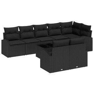 vidaXL Sada zahradn&iacute;ch pohovek 9 ks 8-Počet m&iacute;st polyratan