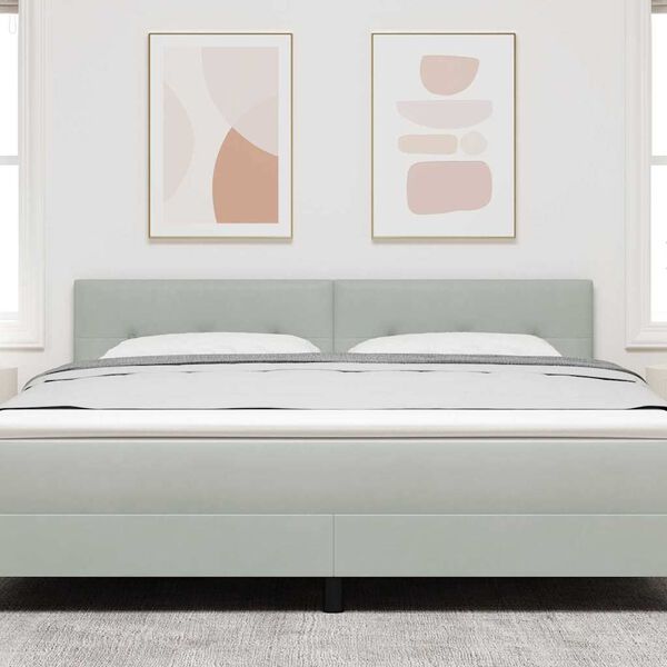 vidaXL LED hlavov&aacute; deska s čelo Světle &scaron;ed&aacute; 180 cm Polyester