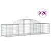 vidaXL Klenut&eacute; gabionov&eacute; ko&scaron;e 20 ks 200x50x40/60 cm pozinkovan&eacute; železo