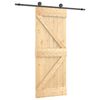 vidaXL Posuvn&eacute; dveře Přirozen&aacute; a čern&aacute; 85 x 210 cm
