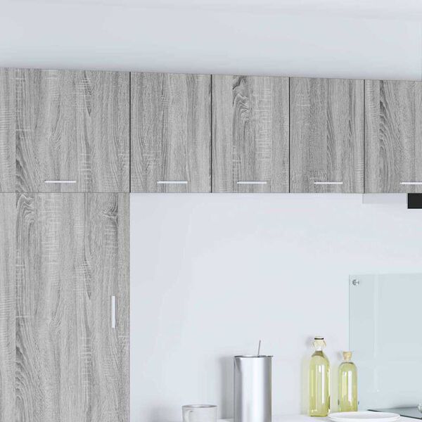 vidaXL Z&aacute;věsn&aacute; skř&iacute;ňka 2 pcs &Scaron;ed&yacute; Sonoma a b&iacute;l&aacute; 30 x 31 x 40 cm