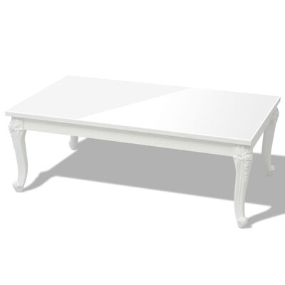 vidaXL Konferenční stolek 115 x 65 x 42 cm vysoký lesk bílý