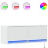vidaXL N&aacute;stěnn&aacute; TV skř&iacute;ňka s LED osvětlen&iacute;m b&iacute;l&aacute; 100 x 31 x 35 cm