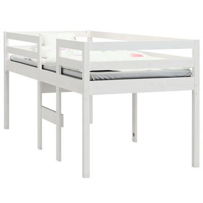 vidaXL Patrová postel bílá 75 x 190 cm masivní borové dřevo