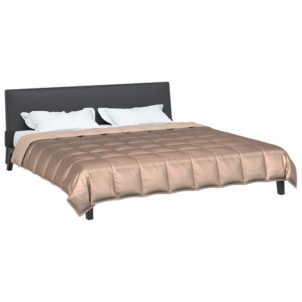 vidaXL Letn&iacute; přikr&yacute;vka Zlat&aacute; 240 x 260 cm Sat&eacute;n a mikrovl&aacute;kno