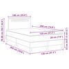 vidaXL Postel s boxspringem s čelo Cappuccino 120 x 200 cm Uměl&aacute; kůže