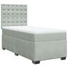 vidaXL Box spring postel s matrac&iacute; světle &scaron;ed&aacute; 90x200 cm samet