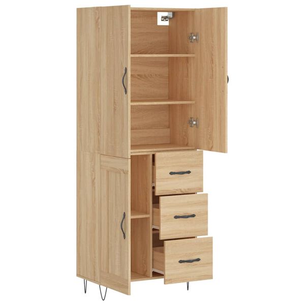 vidaXL Skř&iacute;ň highboard dub sonoma 69,5 x 34 x 180 cm kompozitn&iacute; dřevo