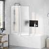 vidaXL Vanov&aacute; z&aacute;stěna 141 x 132 cm 3 skl&aacute;dac&iacute; panely