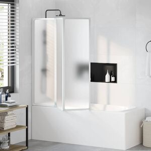 vidaXL Vanov&aacute; z&aacute;stěna 141 x 132 cm 3 skl&aacute;dac&iacute; panely