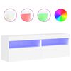 vidaXL N&aacute;stěnn&eacute; TV skř&iacute;ňky s LED osvětlen&iacute;m 2 ks b&iacute;l&eacute; 60 x 30 x 40 cm