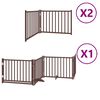 vidaXL Z&aacute;brana pro psy s dv&iacute;řky skl&aacute;dac&iacute; 8 panelů hněd&aacute; 640 cm topol