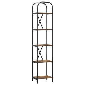vidaXL Knihovna 5 &uacute;rovn&iacute; 40 x 30 x 183 cm Kompozitn&iacute; dřevo Kouřov&yacute; dub